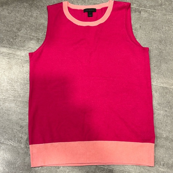 Saks Fifth Avenue Silk Blend Sweater Vest - Size Medium - Pink - Picture 1 of 5